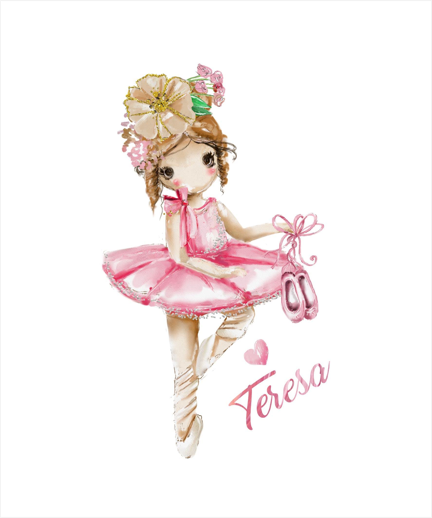 Estores infantiles niña personalizados, Estor infantil dibujos Bailarina T-rsa-. Estor enrollable translucido habitación niña. Cortinas y estores infantiles (140x170)