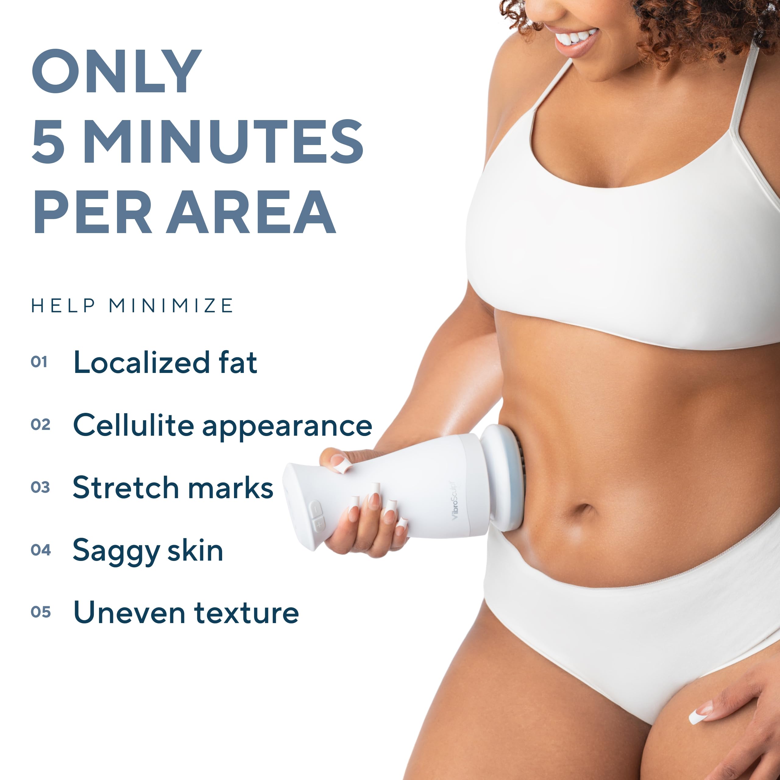 Vibro Sculpt PRO, formatore per corpo anticellulite e pastiglie per contorno, massaggiatore linfatico con tecnologia a microvibrazione per un serraggio rapido ed efficace del corpo, facile da usare