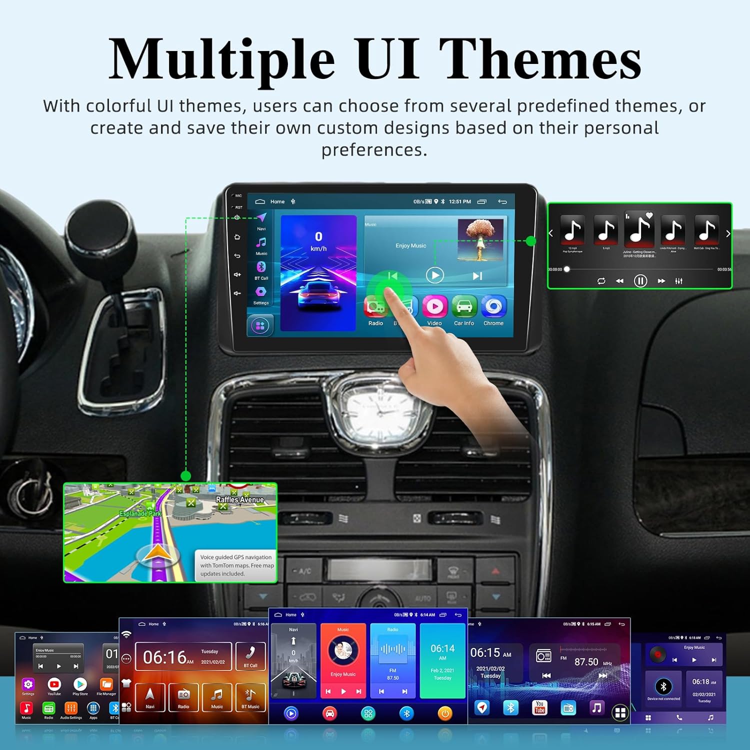[2+64G] Car Radio for Dodge Grand Caravan 2011-2020/for Chrysler Grand Voyager 2011-2015, 9 Inch Touchscreen Android Car Stereo with Wireless Carplay and Android Auto/GPS/SWC + AHD Backup Camera