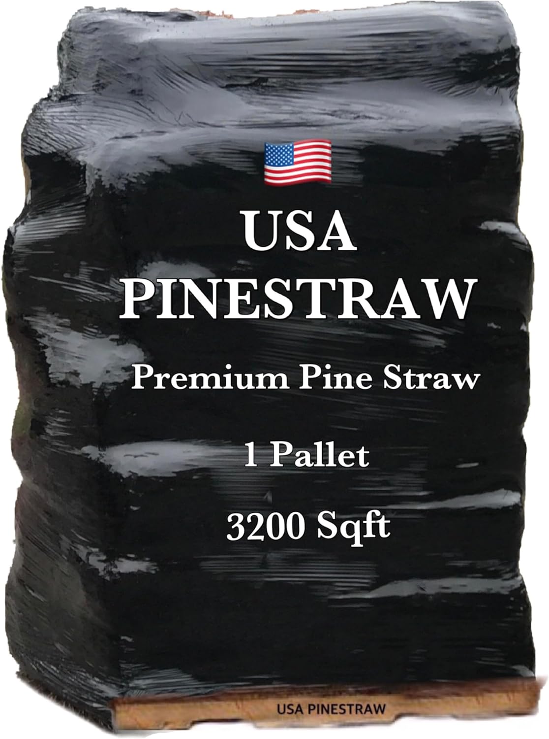 Long Needle Pine Straw Mulch - 3200 Sqft Coverage 1 Set - Premium USA Harvested PineStraw for Landscaping, Weed Control, Moisture Retention & Erosion Control - USA Pinestraw