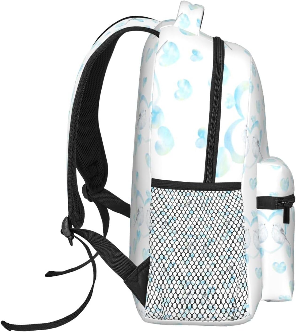 [COOLEAD] シマエナガ 鳥 雪の妖精 (1) バックパック 大容量 双肩バッグ 軽量 アウトドア リュック 女の子 男の子