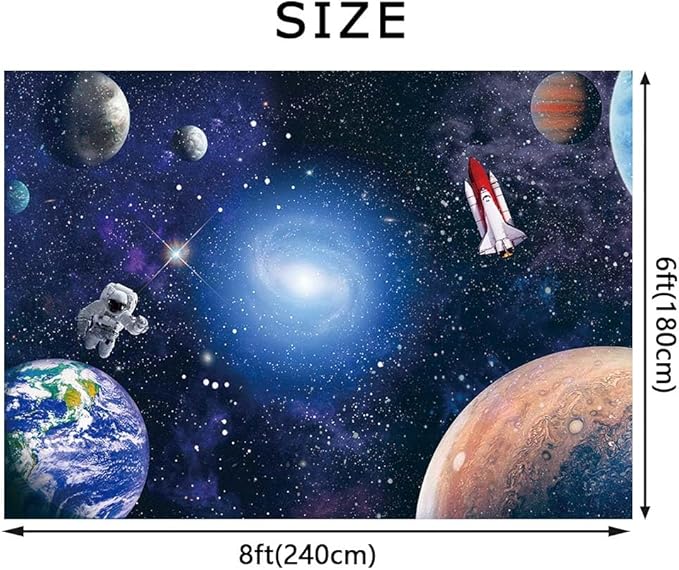 Fondo Fotográfico Espacial 8x6FT Universo Astronauta Galaxia miniatura 5