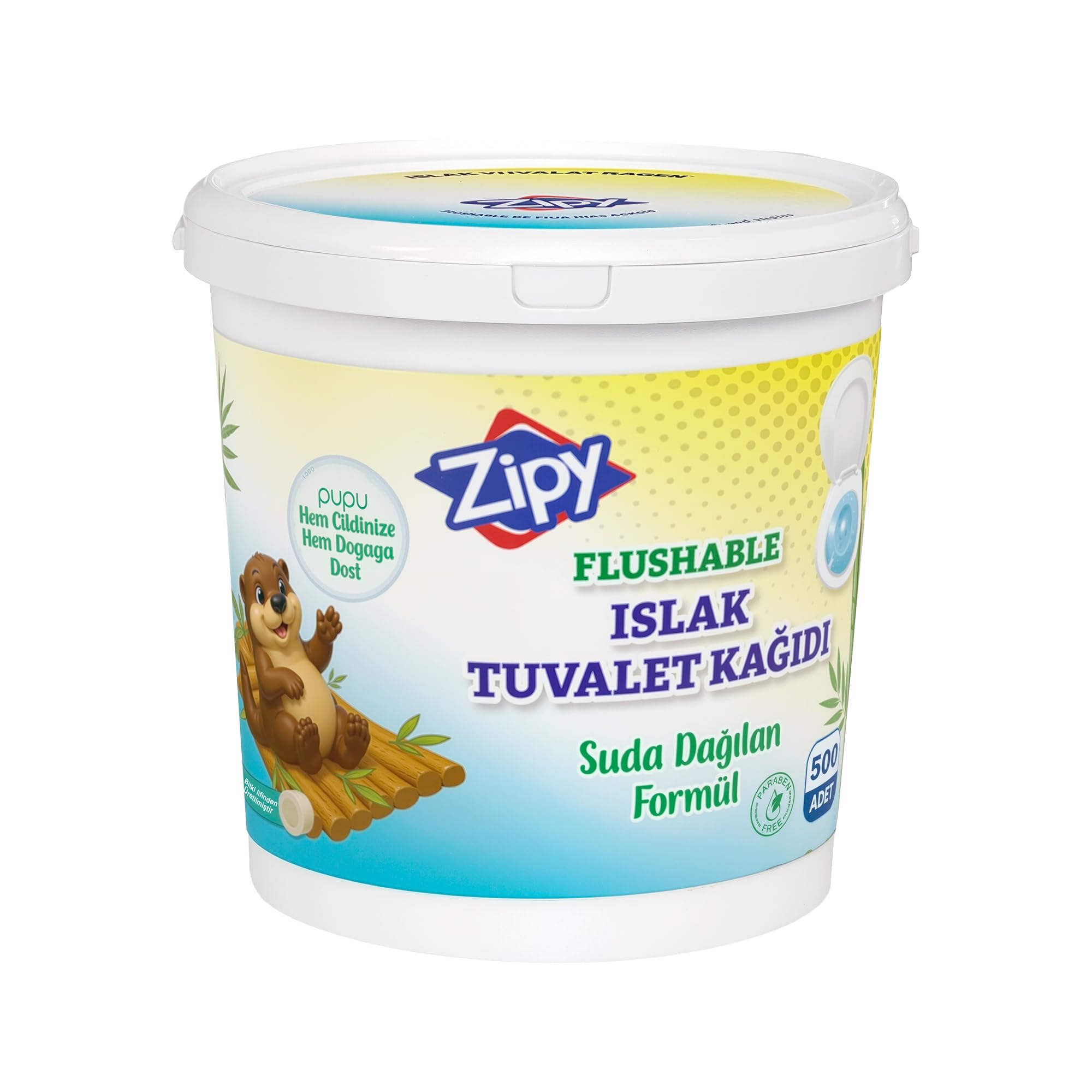 Zipy Islak Tuvalet Kağıdı 500 Adet –%100 Selüloz, Tuvalete…