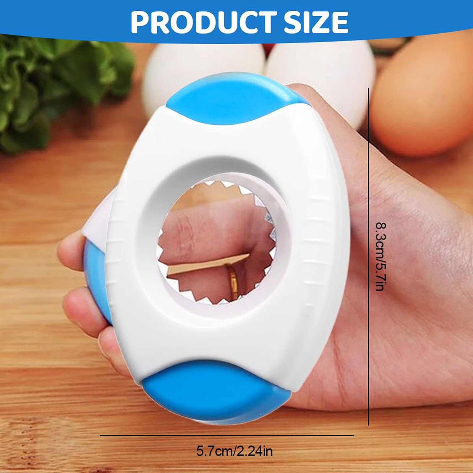 Egg Shell Opener, 2025 Upgrade Egg Peeler for Quickly Cutting off The Tops of Cooked Eggs Egg Shell Cutter for Boiled Eggs Topper, Cutter for Hard Boiled Eggs for All Eggshell Cutting (Blue, 1pcs)