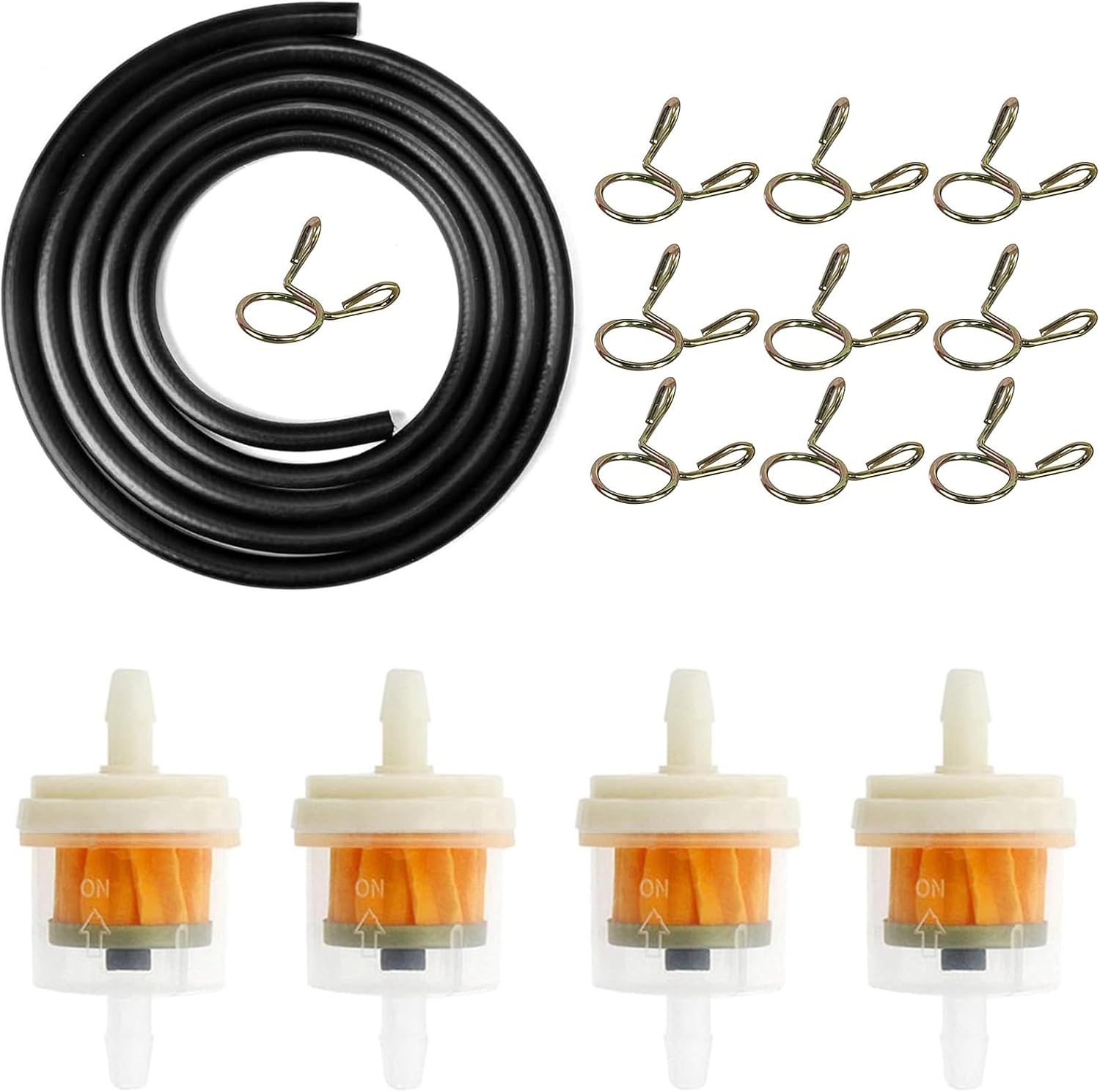 Benzinfilter 6mm TAKONE 4 Stück 6mm Benzinfilter Motorrad Moped Rasenmäher Roller Benzinfilter