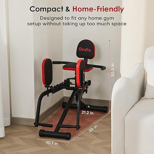 Miniatura 6 de Ocdin Máquina aductora de abductor de cadera para gimnasio en casa, interior y exterior muslo y glúteos Systerm de entrenamiento