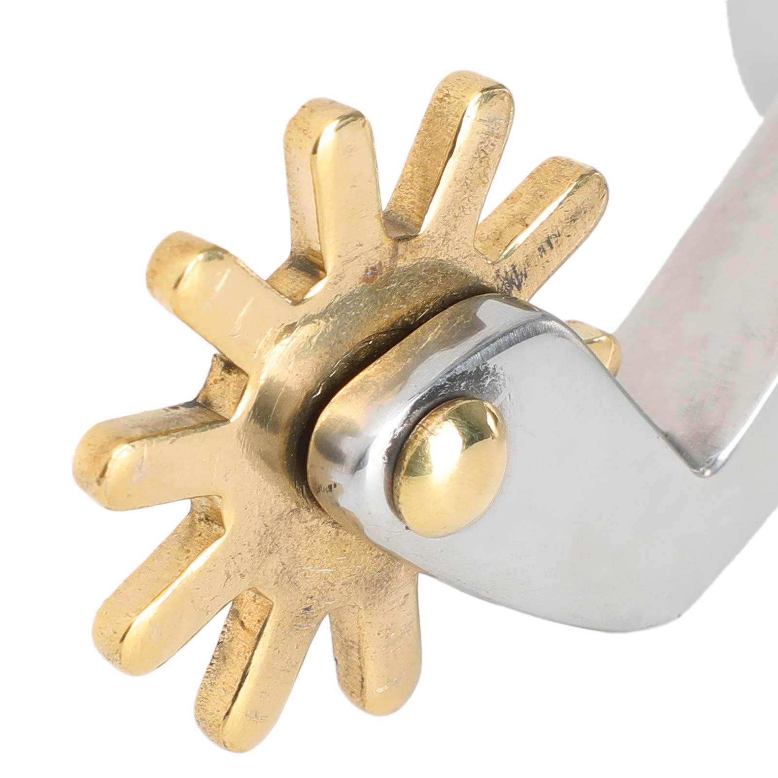 Robusti Speroni di Cavallo in Acciaio Inossidabile, Americani Spri da Cowboy, Progettati per Durata, Comodo Pulsante di Swing in Ottone, Design Elegante e Versatile, Stivali da Equitazione Unisex