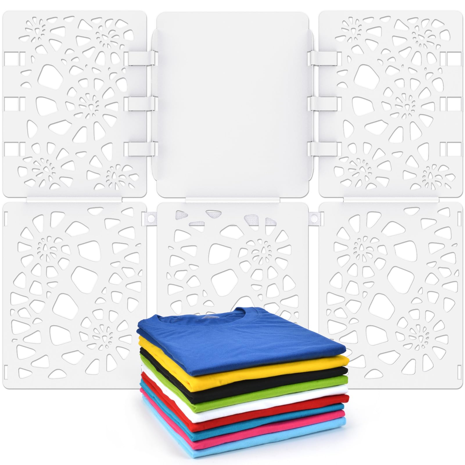 BoxLegend Shirt Folder Board V2 T Shirt Folder Folding Board Durable Plastic Easy to Fold Clothes Board Pure White
