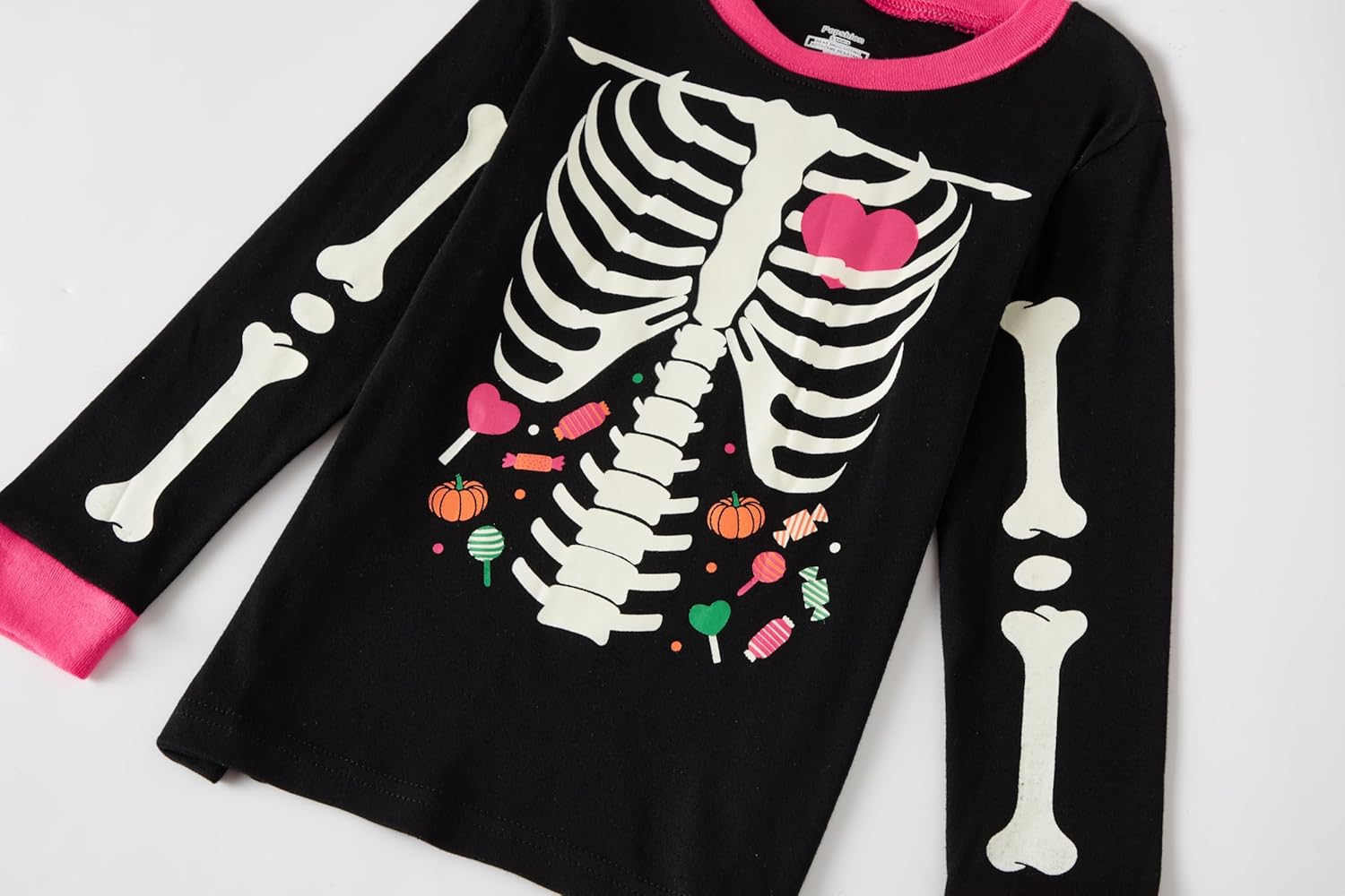 Toddler Boys Skeleton Pajamas Sets Kids Pumpkin Sleepwear Boys Halloween 2 Pcs PJS - Image 4