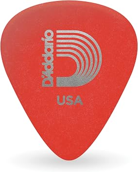 DAddario Duralin Guitar Picks - Guitar Accessories - Guitar Picks for Acoustic Guitar, Electric Guitar, Bass Guitar - Great Strength, Grip, Durability - Red, Super Light, 0.50mm, 10-Pack