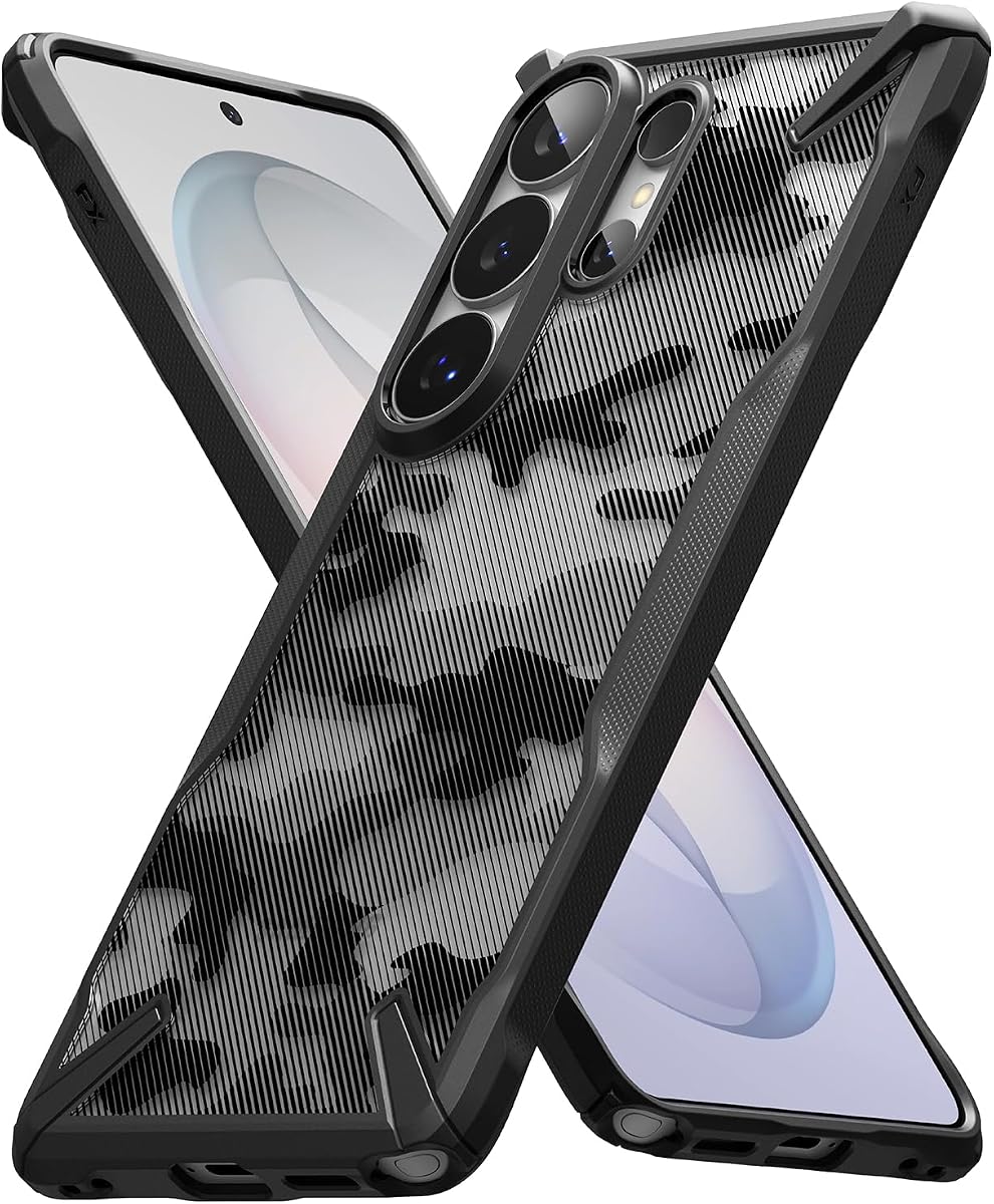Estuche Ringke para Samsung Galaxy S26 Ultra [Fusion-X Camo Black] | Parachoques aumentado, agarre cómodo, antideslizante, cubierta protectora resistente a los golpes