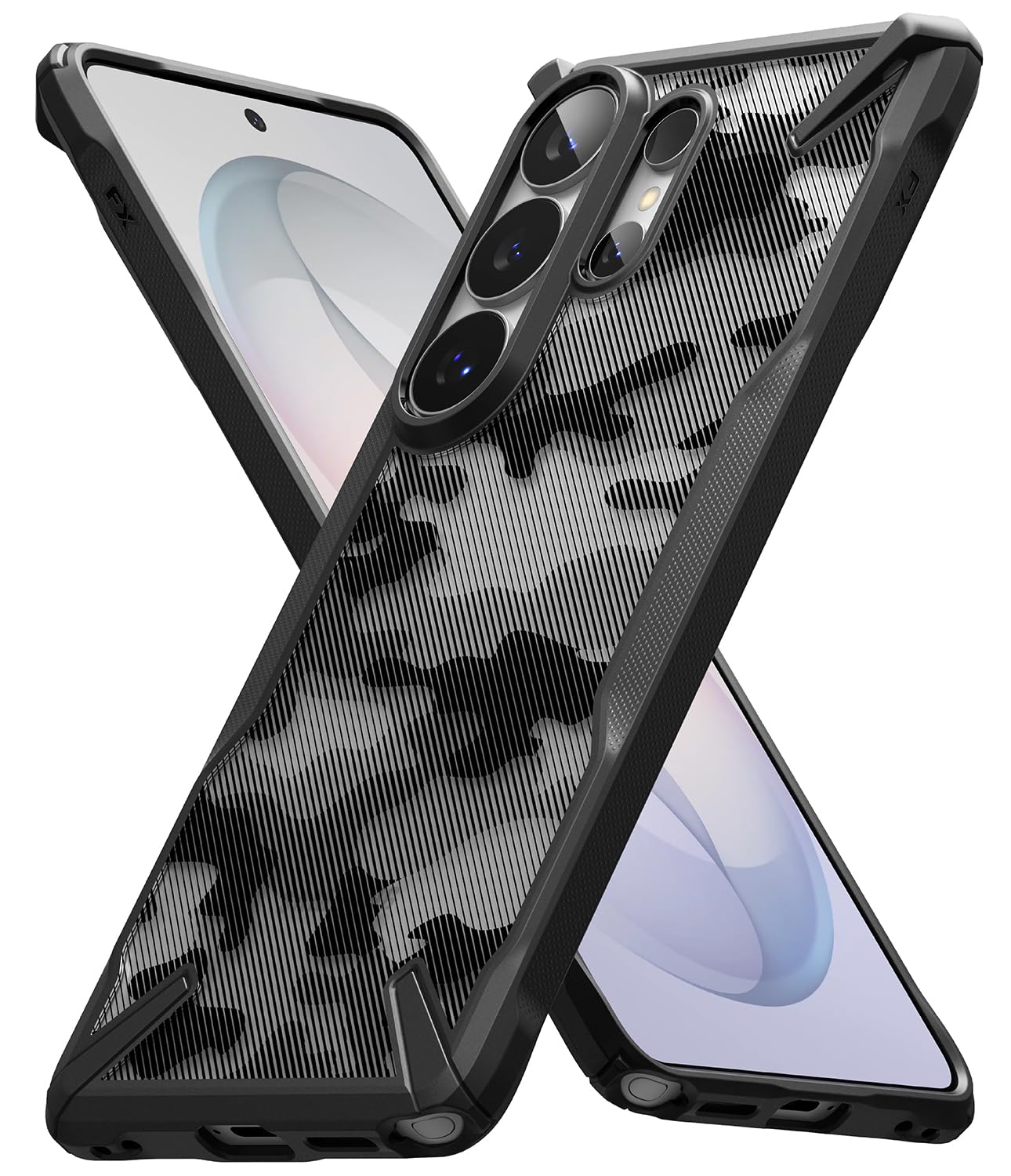 Ringke Fusion-X for Samsung Galaxy S26 Ultra Case Back Cover [Heavy Duty X-Frame] Rugged Shockproof Bumper Protective with Non-Slip Side Grip – Camo Black