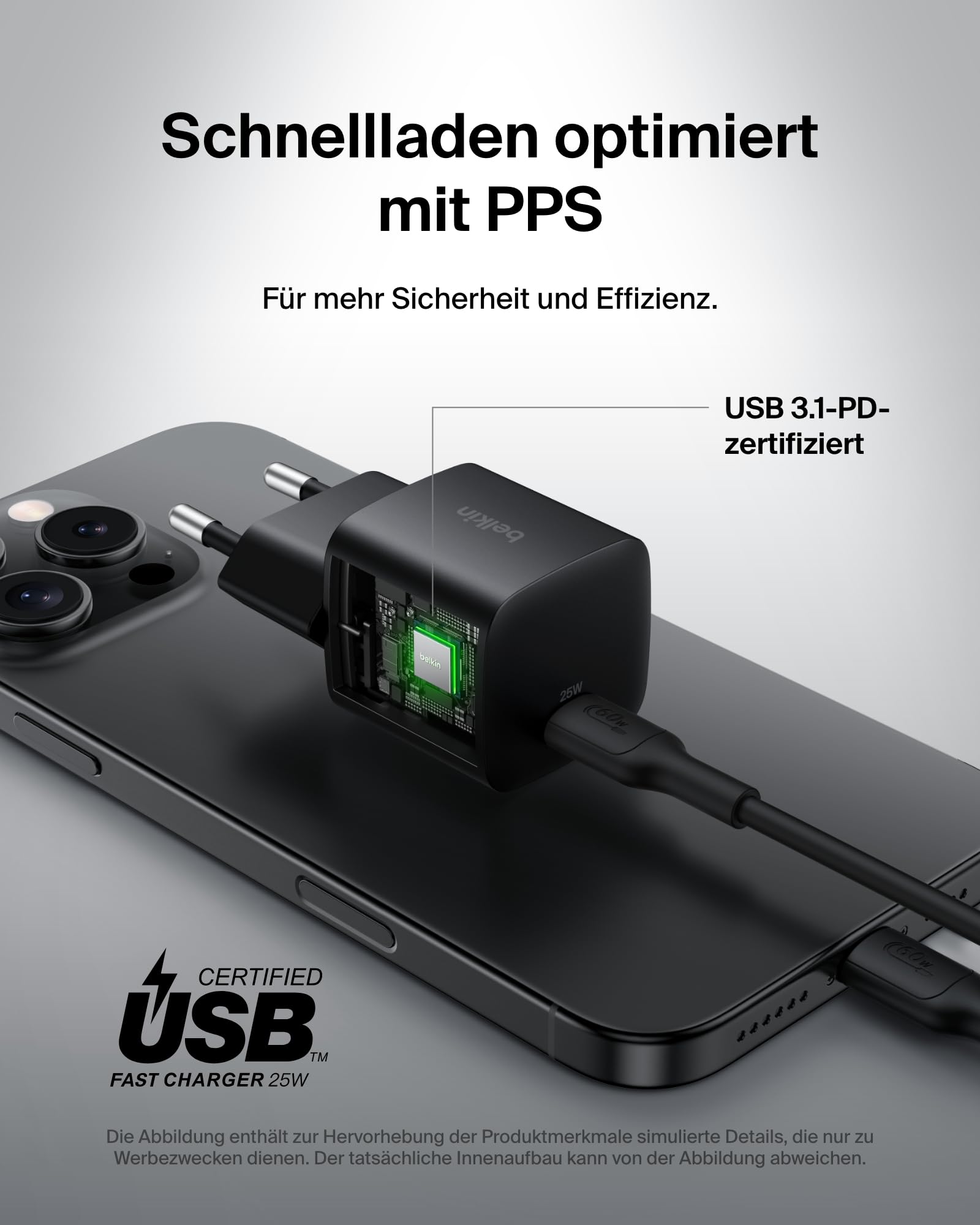 Belkin Tragbares Ladegerät, 5-in-1 Ladeset mit 10000 mAh Powerbank, 2 USB C Netzteilen mit EU- und UK-Stecker, 25 W, 60 W USB C Kabel, Hülle – Schnellladen vieler Geräte, kompaktes Format für Reisen
