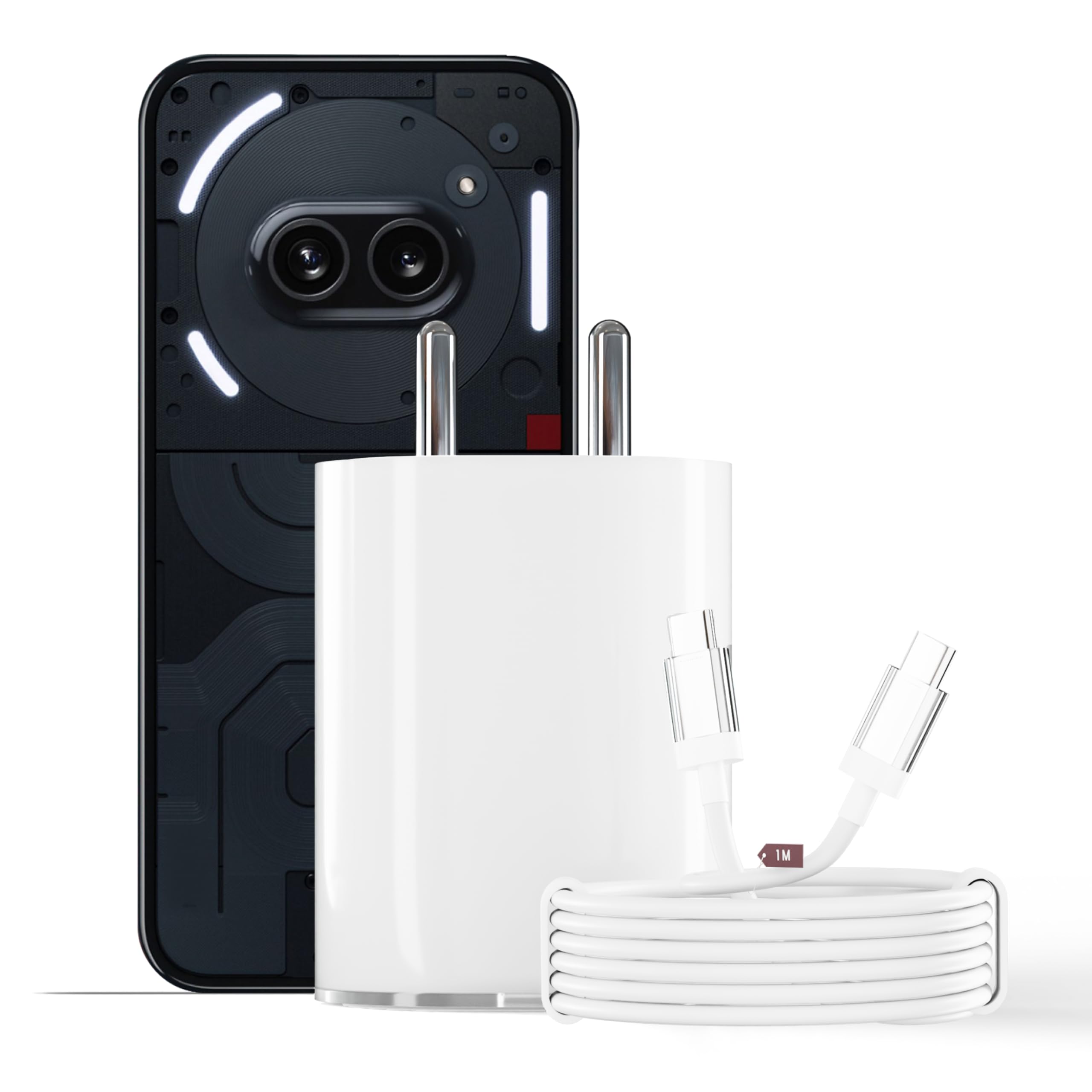 AILKIN 45W USB Type C Charger Adapter with USB Type C to C Cable Compatible with Nothing CMF Phone 1/Nothing Phone 2/2a/2a Plus/3a/3a Plus Phone 1/Tablet/Samsung M05/M35/M15/F15/M14 & Type C Devices