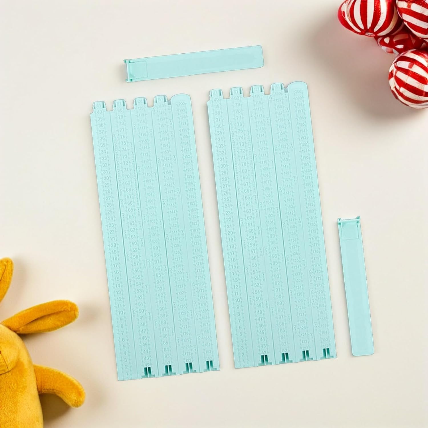 2pcs Growth Chart for Wall Plastic Height Measurement Ruler with Record and Decorative Abs Material for Boys and Bedroom or Nursery