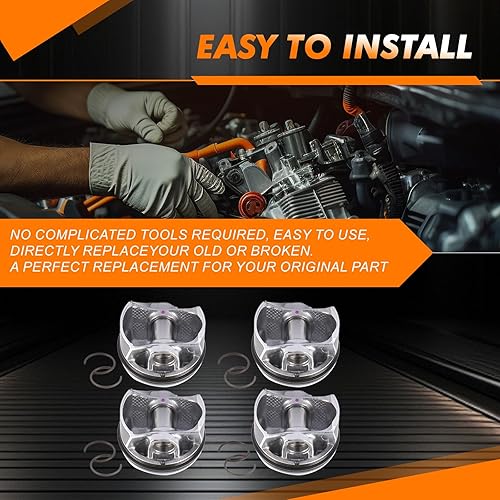 Miniatura 7 de Juego de 4 anillos de pistón de motor 11257601181 compatibles con Mini Cooper Countryman Peugeot 118i 120i N18 B16 1.6L 2010-2016 piezas de posventa