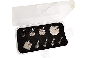 YICBOR 9-Piece Clarity Clear Couching Foot for Low Shank Sewing Machines