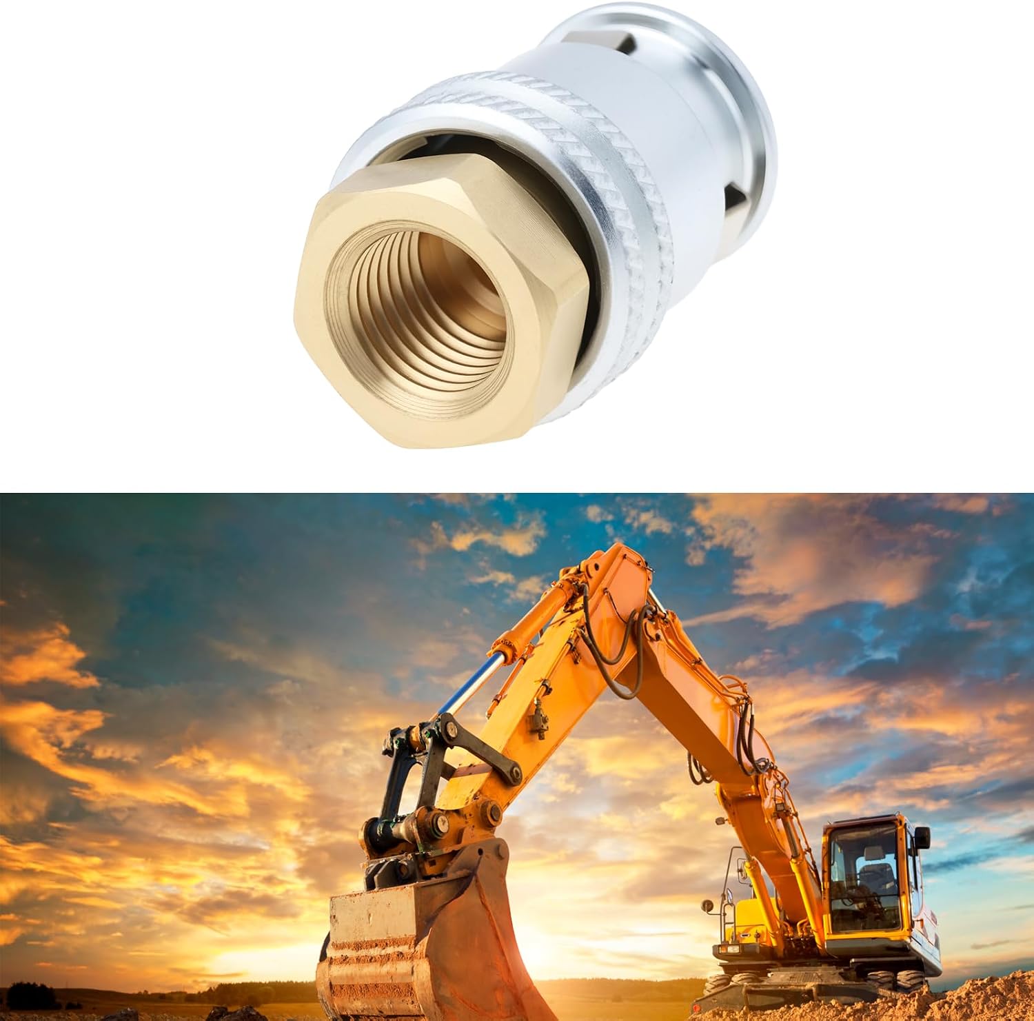 1/4 NPT Heavy Duty Large Bore Air Chuck Tyre Valve Connector for Construction Machinery Trucks and Other Equipment