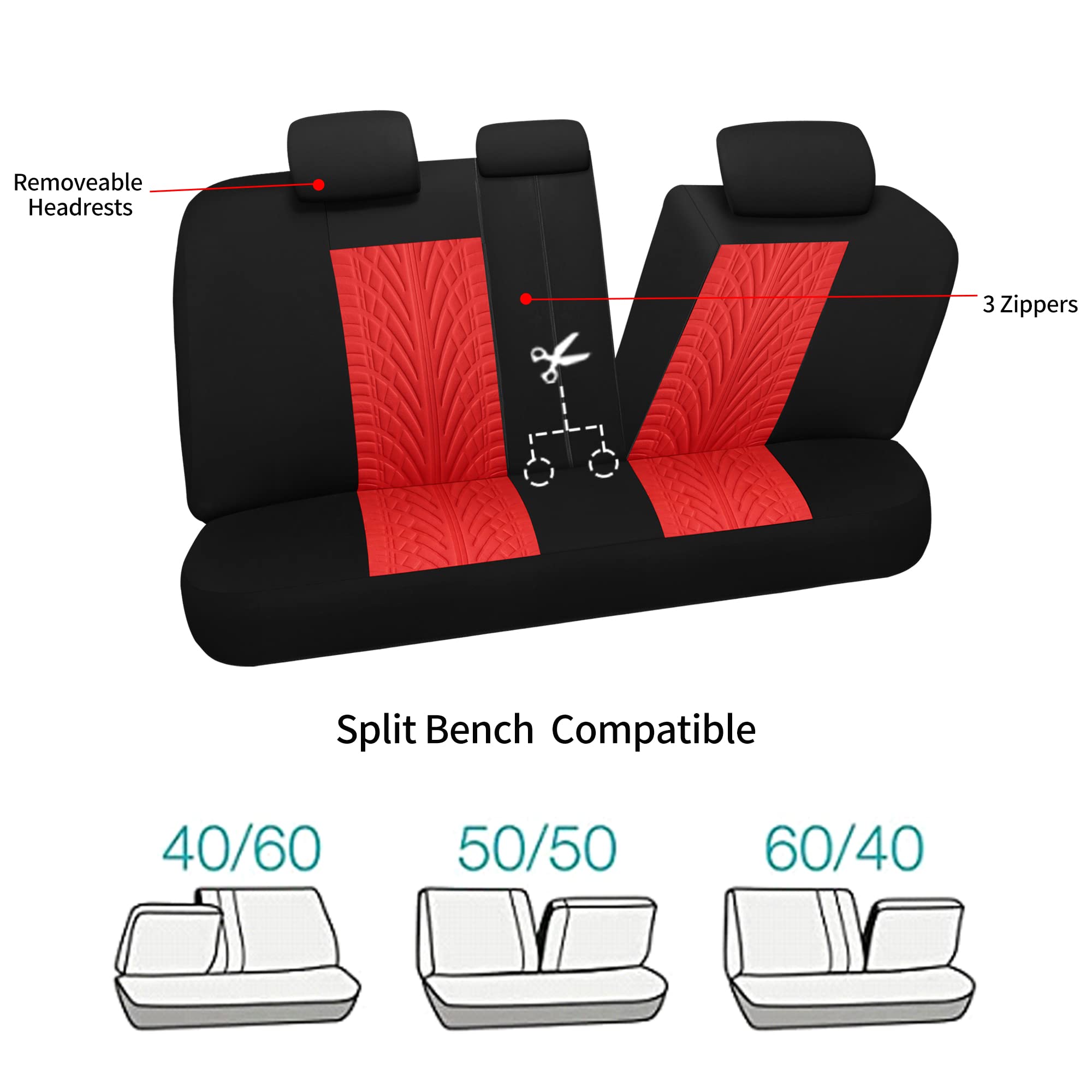 VarCozy Universal Car Seat Covers Full Set – Breathable Cloth, Airbag Compatible, Front & Rear - View #11