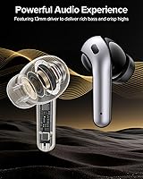 Vista 4 de TAGRY Auriculares Bluetooth Verdaderamente Inalámbricos Auriculares 60H Reproducción Pantalla LED de Energía Audífonos con Estuche de Carga