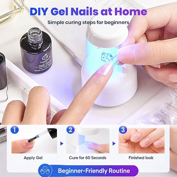 Beetles Mini UV Light for Gel Nails Flash Curing Innovative with Smart | Sensor for Easy and Fast Extension System, Portable Manicure UV LED Light for Gel Nail Polish DIY Nail Art