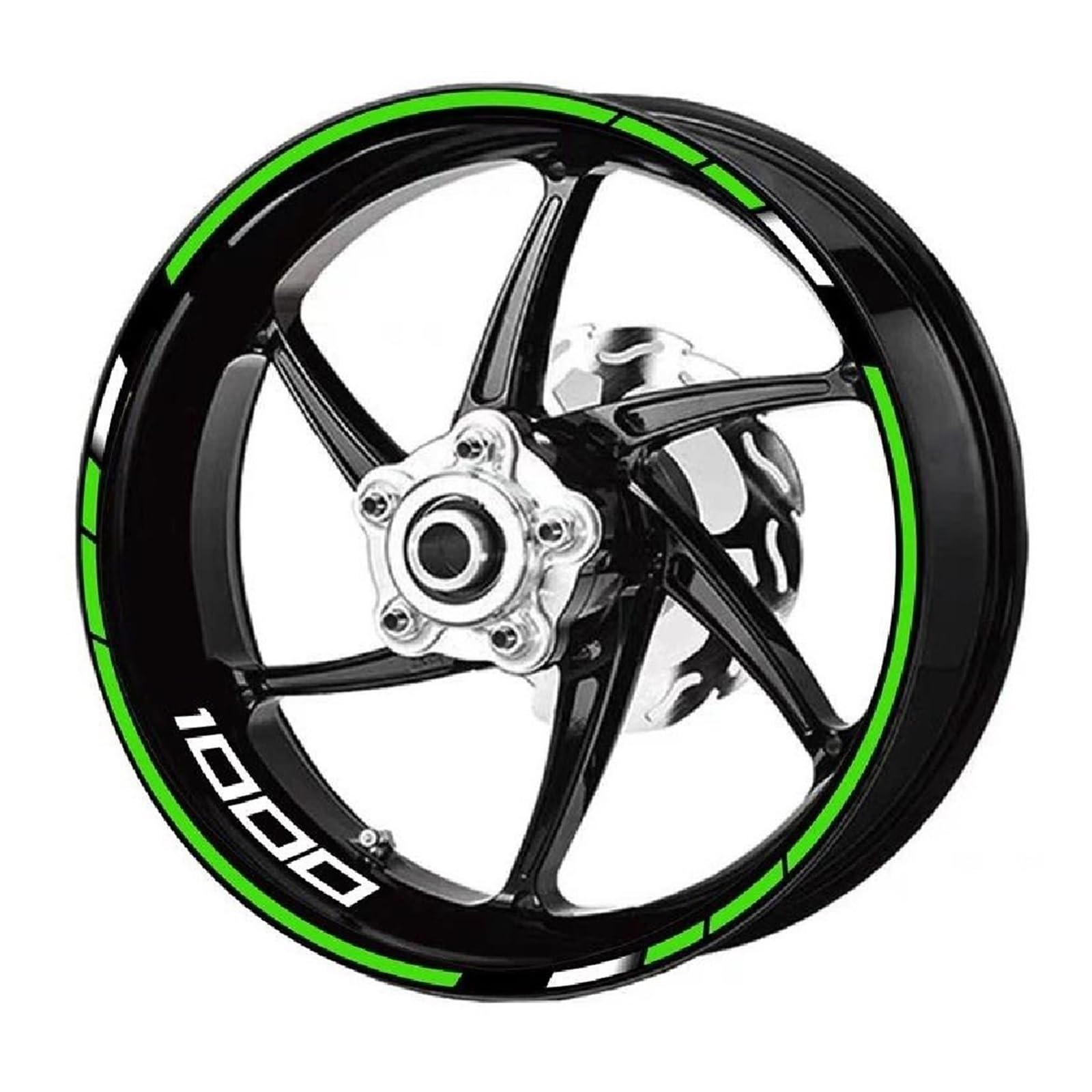 Wheel Stickers Motorcycle Reflective Rim Stripe Tape Decal Waterproof Accessories for Kawasaki for Z1000(Color1)