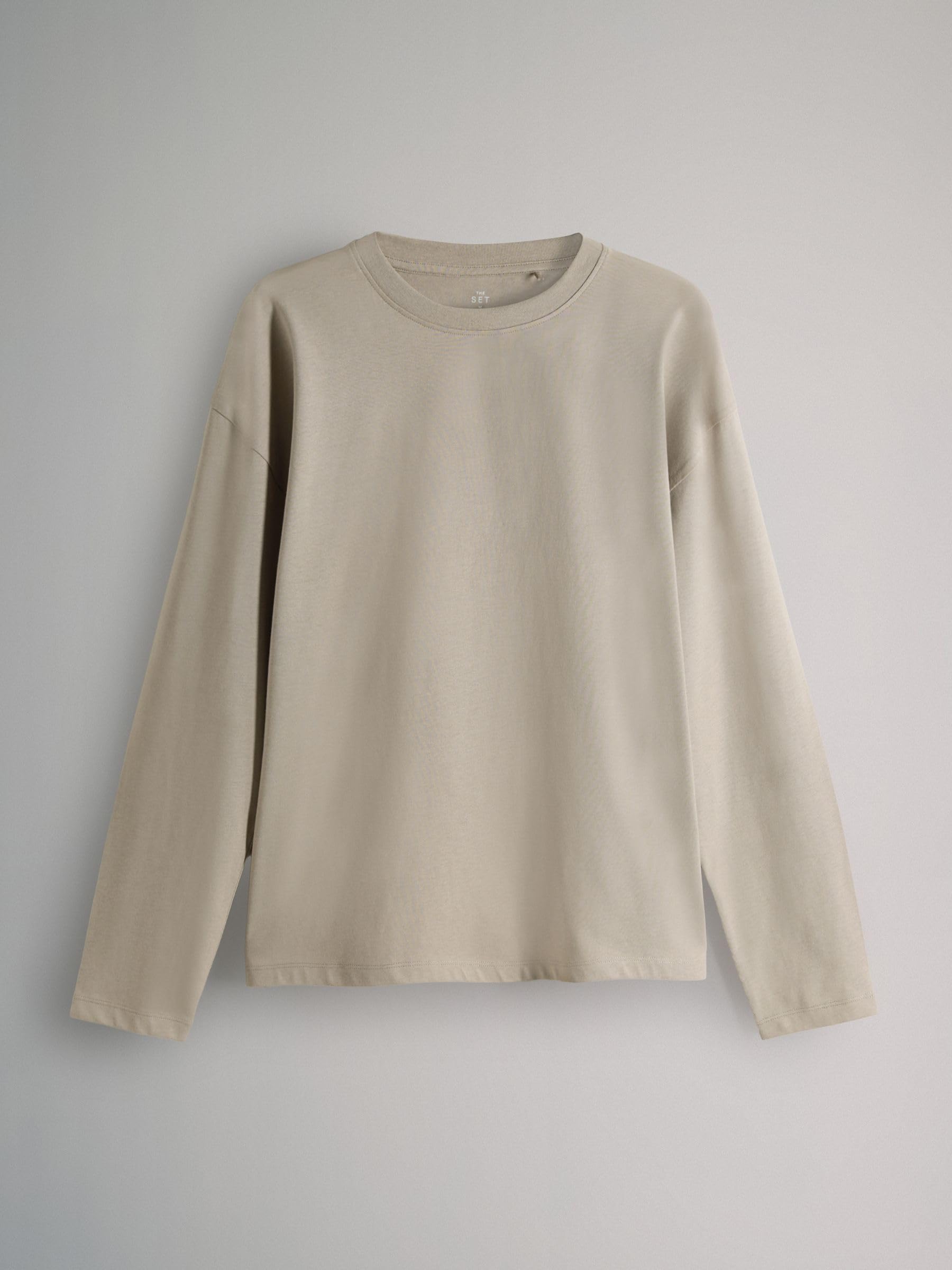 THE SET Damen t Relaxed Fit Langarmshirts, 4er-Pack