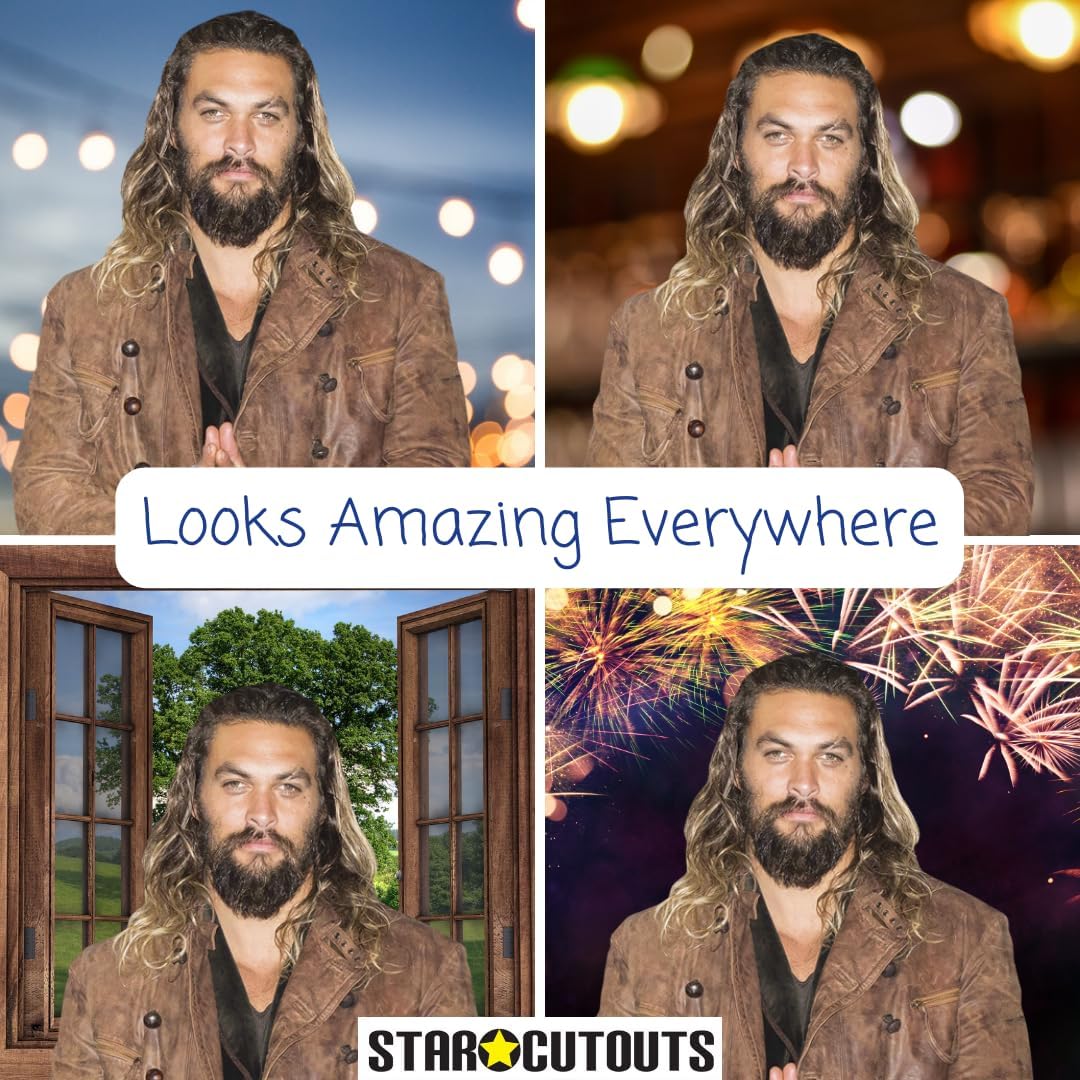 STAR CUTOUTS Jason Momoa Lifesize Cardboard Cutout with Free Mini Table Top Cut Out
