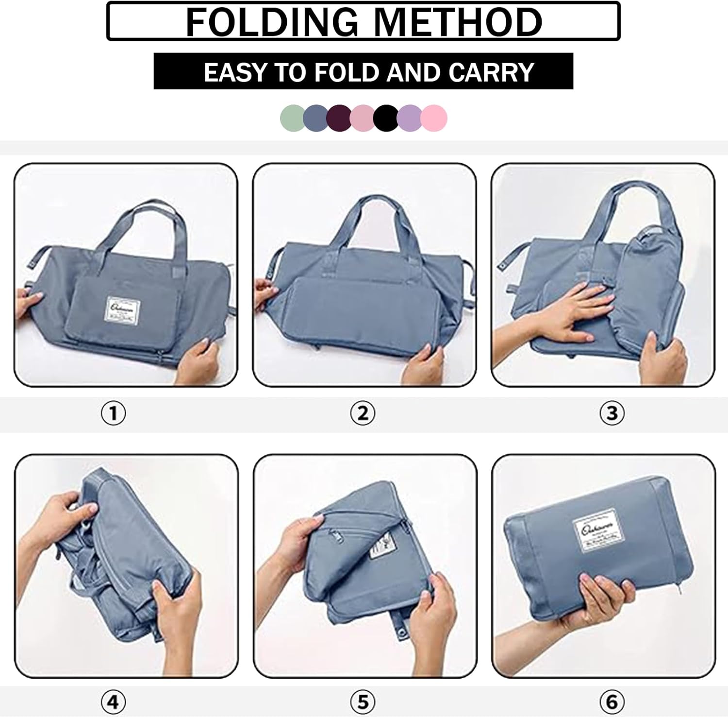 INVODA Women's Weekender Overnight Carry-On Sports Tote Gym Bag - Image 7