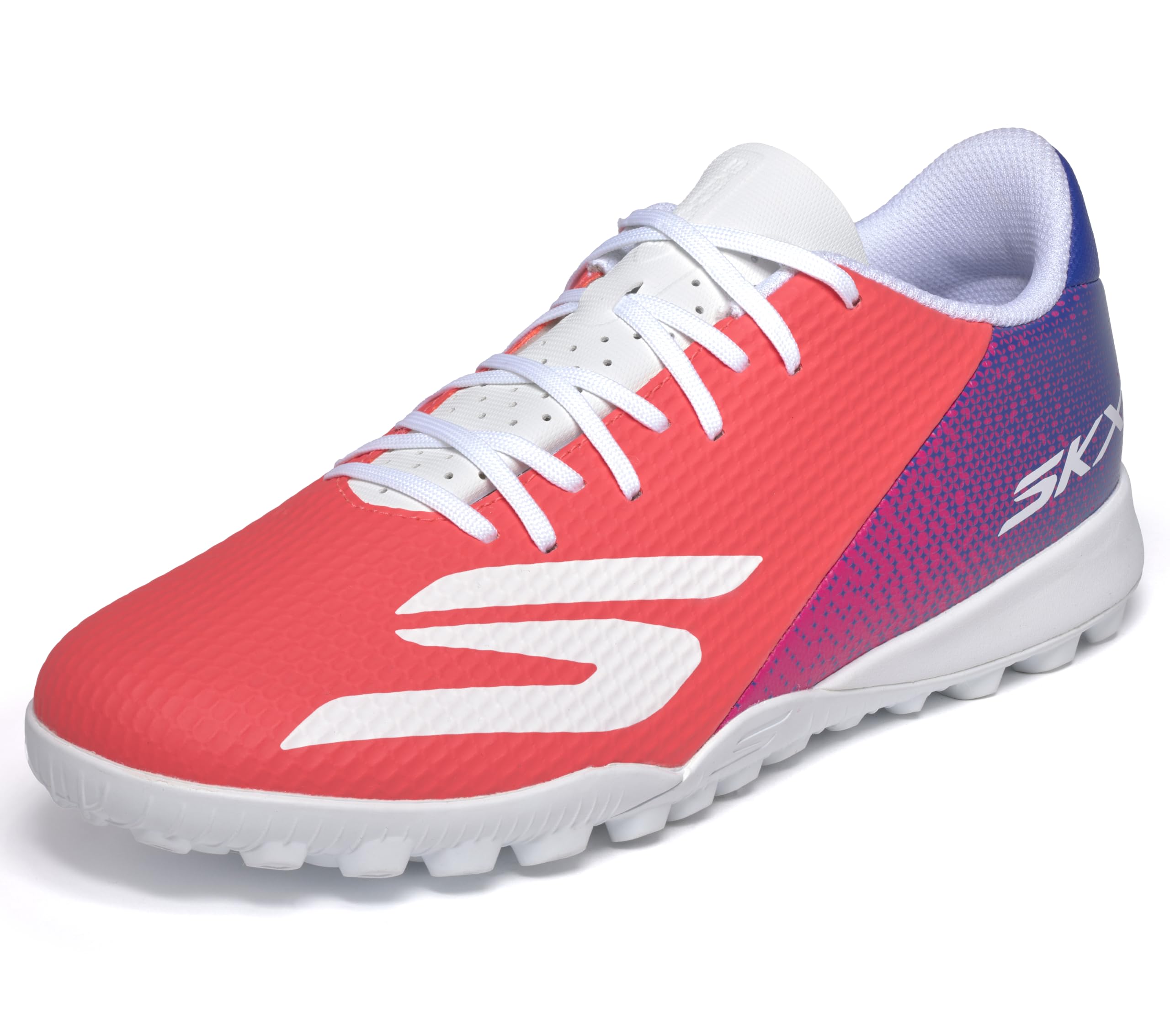 Skechers Men's Black,Blue,Pink Skx_2 Academy Tf Shoes In Black/Blue/Pink, Size 8.5 | Synthetic
