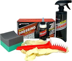 DURA-COATING TECHNOLOGY, Dressing Total Tire Kit, Single Car Kit - All Inclusive Tire Shine, and Cleaner Kit for a Lasting Shine and Brilliant Finish - 16 Ounce Tire Cleaning Spray - Made in The USA