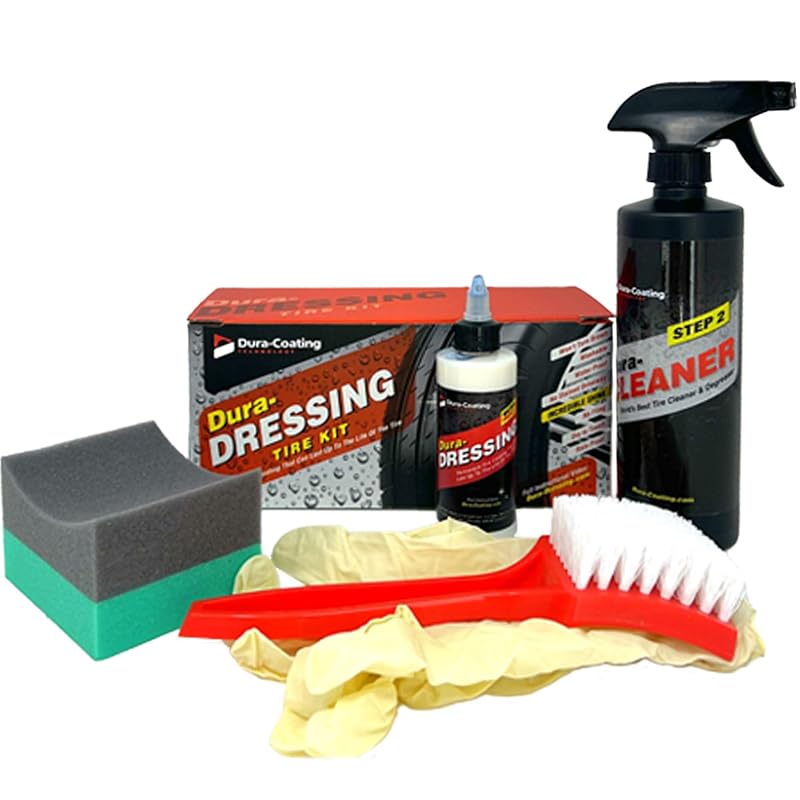 Kit de Limpeza e Revitalização de Pneus Dura-Dressing DURA-COATING TECHNOLOGY, com Brilho Intenso e Aplicadores