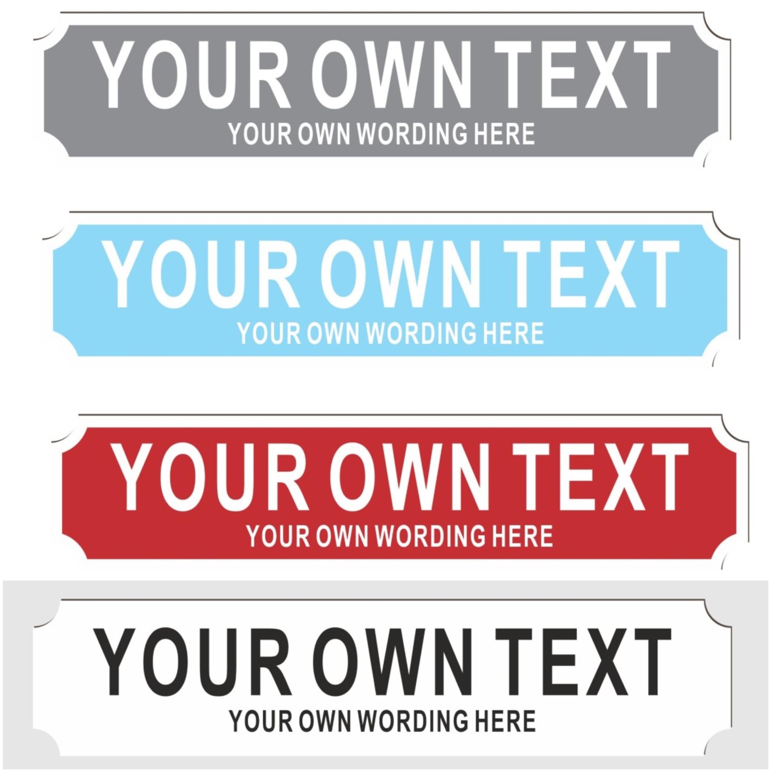 Custom Football Street Sign Plaque - Personalised MDF Wood or Acrylic Sign for Dads, Lads, Garage, Den, Man Cave, Bedroom Decor - OWN TEXT Coloured Signs (MDF Wood, Extra Large: 590mm x 130mm)