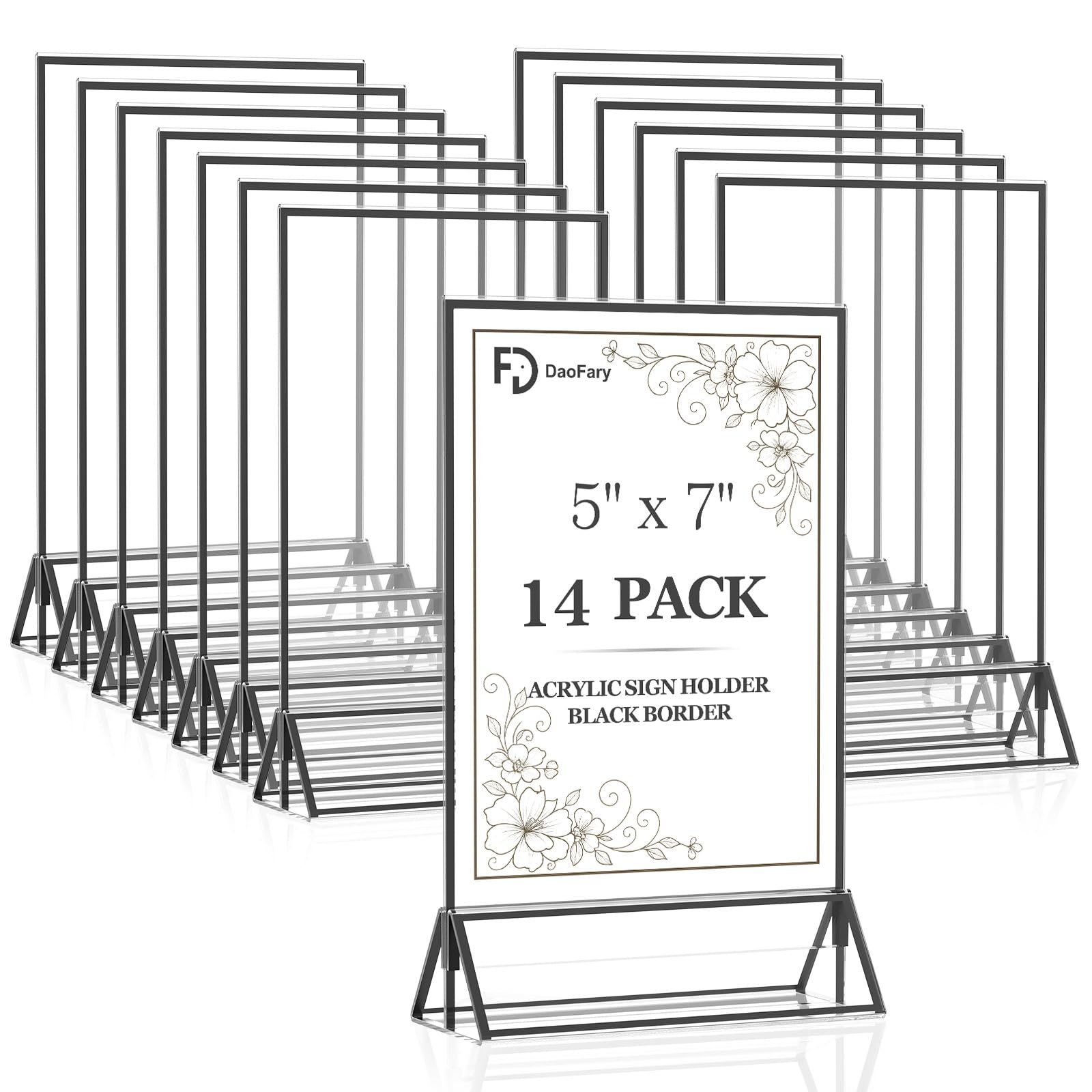 Support de panneau en acrylique haut de gamme transparent pour table