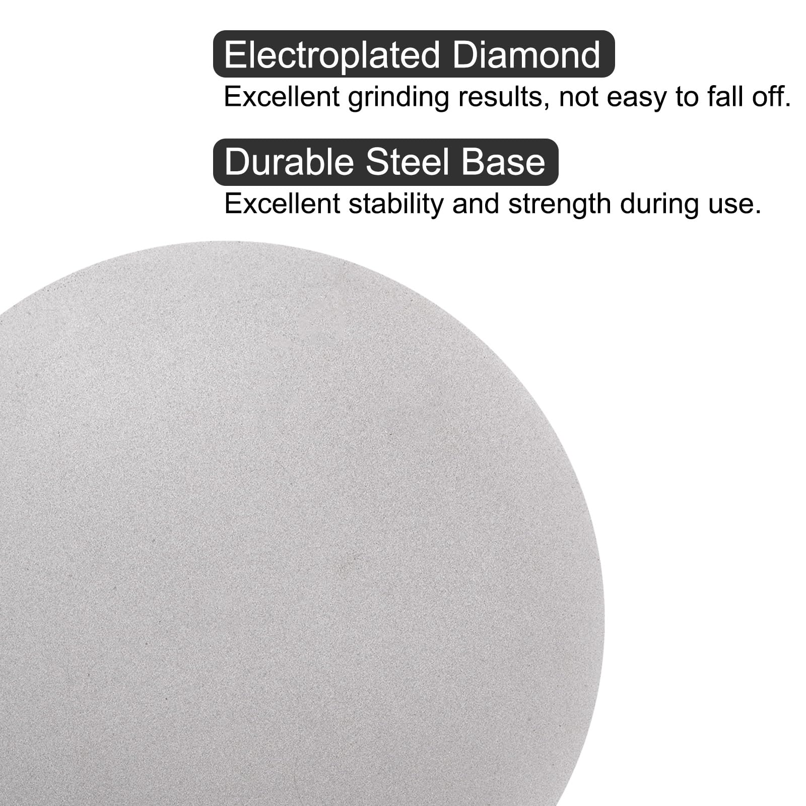 uxcell Diamant-Schleifscheibe, 300 mm, Körnung 320, ohne Mittelloch, flache Rundscheibe, Polierscheiben, Schleifscheibe für Edelstein, Fliesen, Porzellan, Glas, Stein, Metall