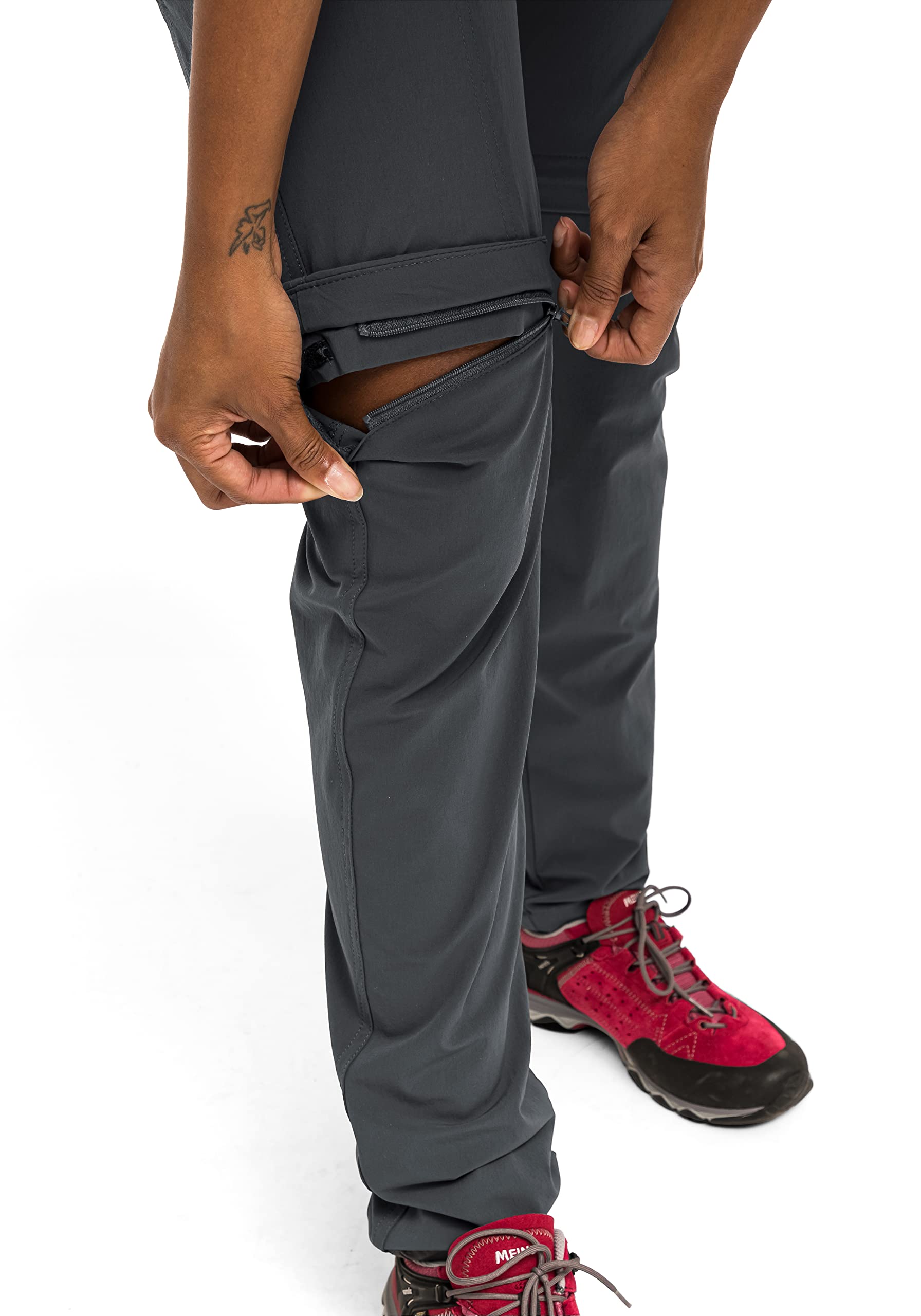 Maier Sports Inara Slim Zip, Damen Wanderhose, Wasserabweisende Hose für Trekking und Hiking, Enganliegender Schnitt, Zipp-Off-Funktion, PFC-frei, mSTRETCH pro 4 & Dryprotec