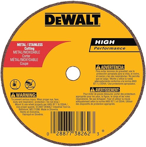 DeWalt DW8711 A60T Rueda, 3 pulgadas x 116 pulgadas x 38 pulgadas