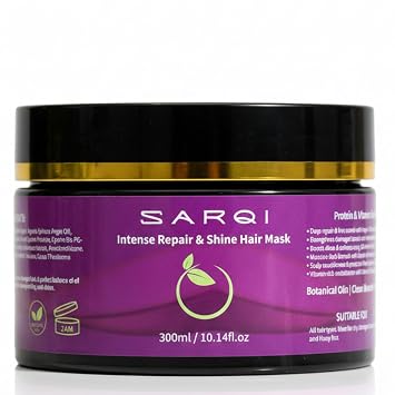Deep Repair Keratin Hair Mask Intensive Hydration Conditioning Treatment for Dry Damaged Frizzy Weak Hair Color Treated Hair Strengthens Repairs Smooths Hair Texture Restores Natural Shine 300ml