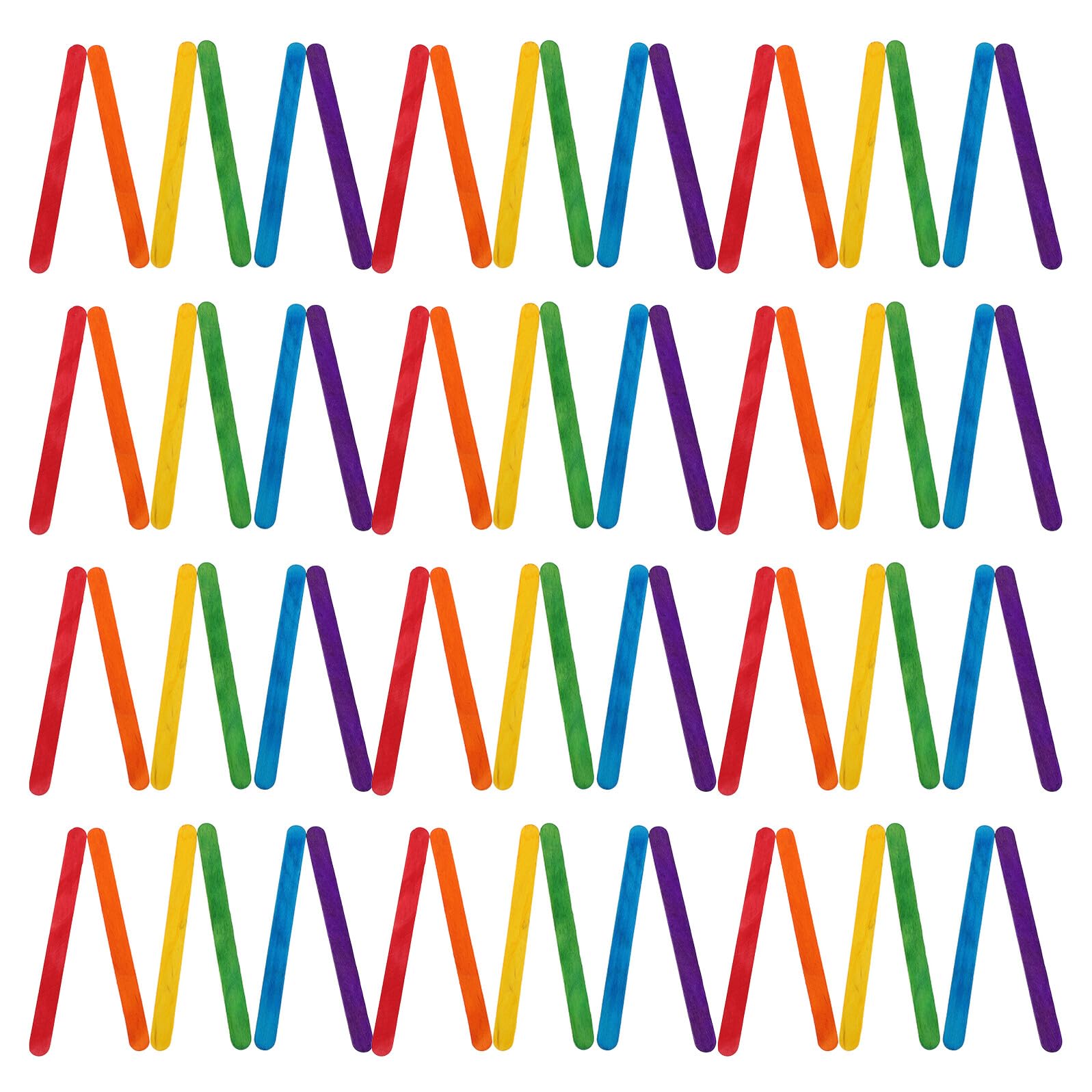 Toyvian 500 Palitos de Piruleta para Manualidades de Madera Colores Seguros para Arte Infantil y Proyectos Científicos