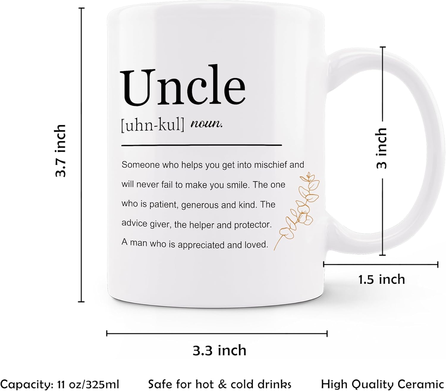 Uncle Mug, Uncle Coffee Mug, Best Uncle Mug, Best Uncle Gifts, Uncle Gifts from Niece Nephew, Uncle Gifts for Christmas, Uncle Gift Ideas, Gifts for Uncle, Ceramic Coffee Mug 11 oz - Image 6