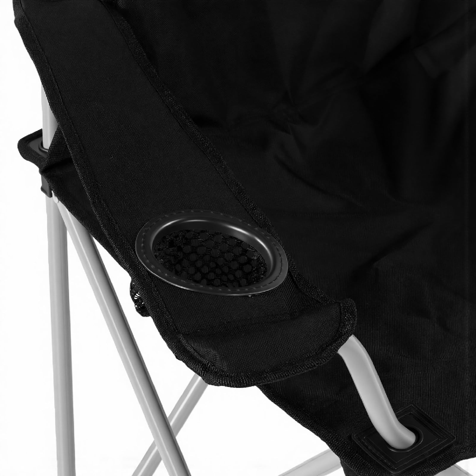 banapoy Krzesło Kempingowe, Regulowany Parasol Przeciwsłoneczny Tkanina Oxford 600D Oddychające, Ergonomiczne Składane Krzesło z Baldachimem, Przenośne Plażowe z Uchwytem na Kubek Zagłówek do