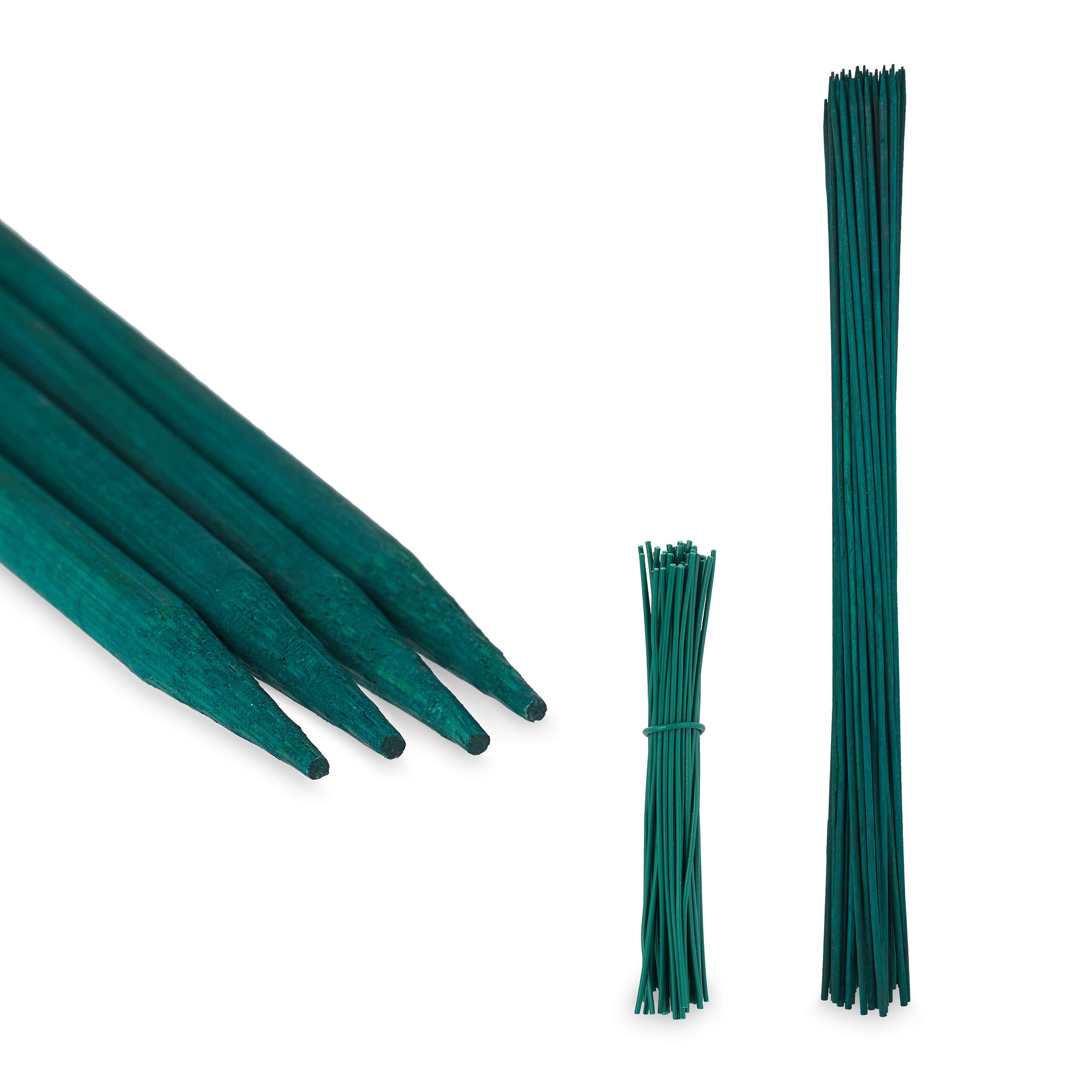 Relaxdays Tuteur à Tomates Avec Fil De Fer, En Lot De 50 Pour Jeunes Plantes En Bambou H X D Env 30 X 0 5 Cm Vert 85471253