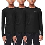 Youth Boys 2 or 3 Pack Compression Athletic Performance Baselayer Long Sleeve Shirts
