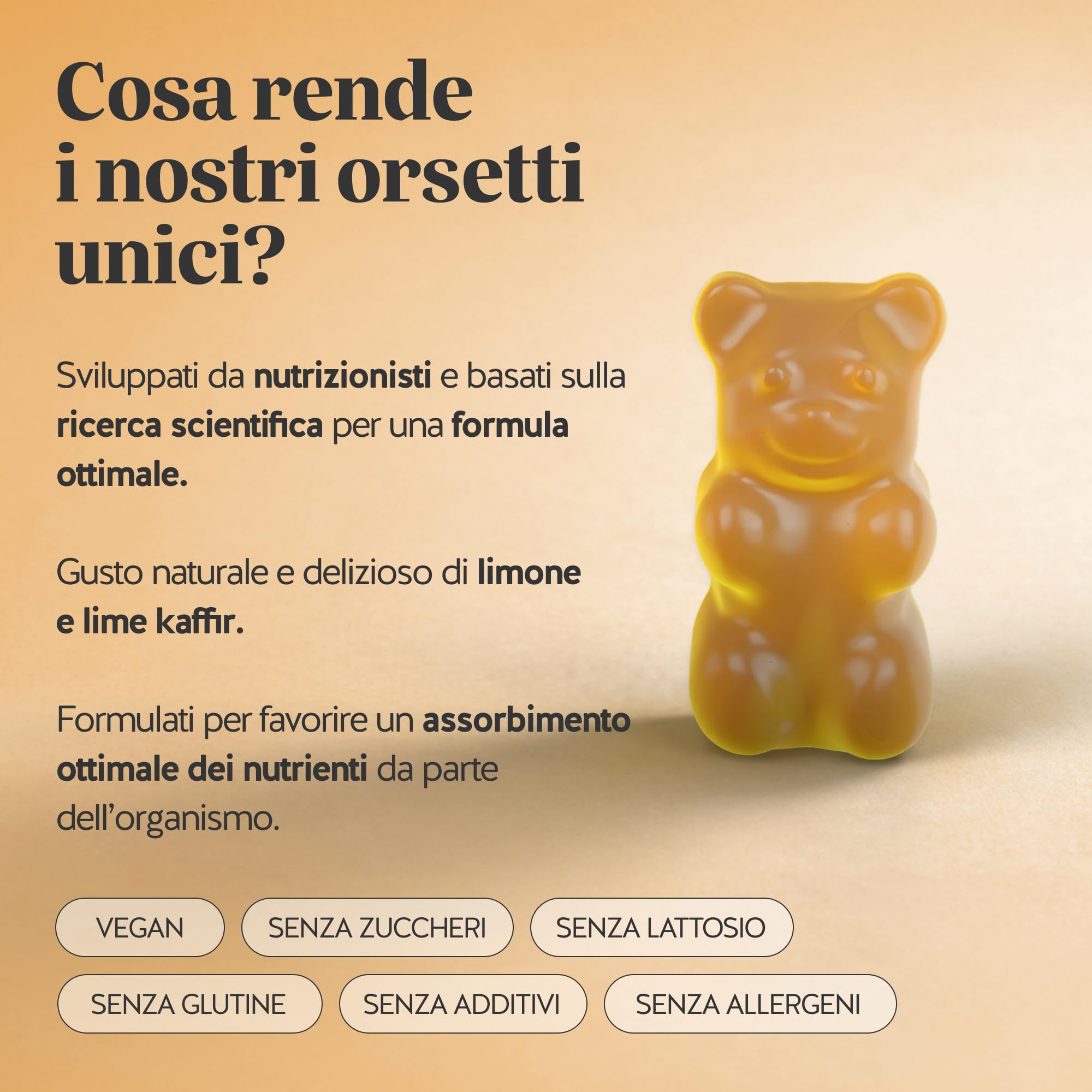 Quercetina e Bromelina - Cambio stagione e Prurito - Bye Bye Sniff Relief Complex - Vitamina C e Zinco - Sistema Immunitario e Stanchezza - 90 pezzi - Vegano, Sugar free - Bears with Benefits