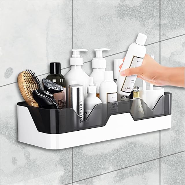 KIMERSE Shower Shelves, No Drilling Shower Caddy, Removable Bathroom Shelf Shower Basket, Wall Mounted Shower Storage for Kitchen, Toilet, Bathroom