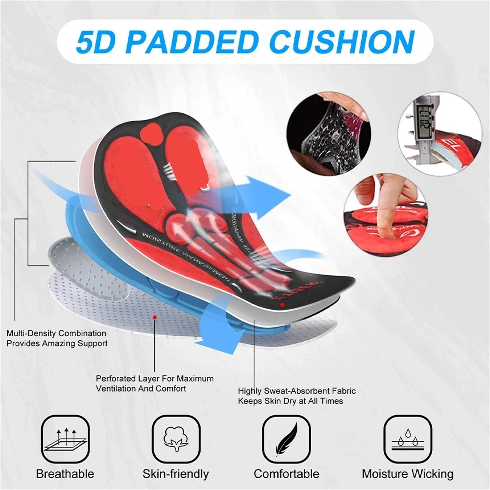 Pantalones Largos De Ciclismo 2 uds Pantalones de Bicicleta 5D Gel Acolchado Medias de Ciclismo Leggings Pantalones Largos de Ciclismo de Carretera de montaña al Aire Libre for Hombre