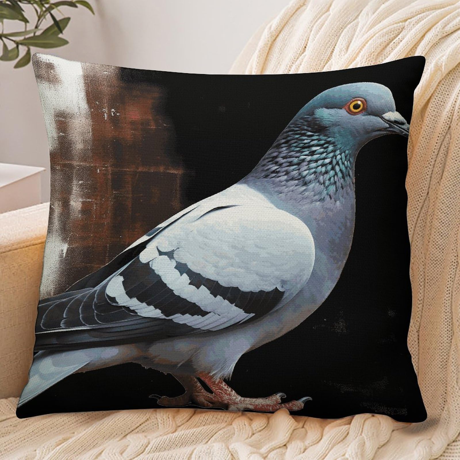 Fekiloot Style Pigeon Pillowcase Pillow Sham Pillow Case