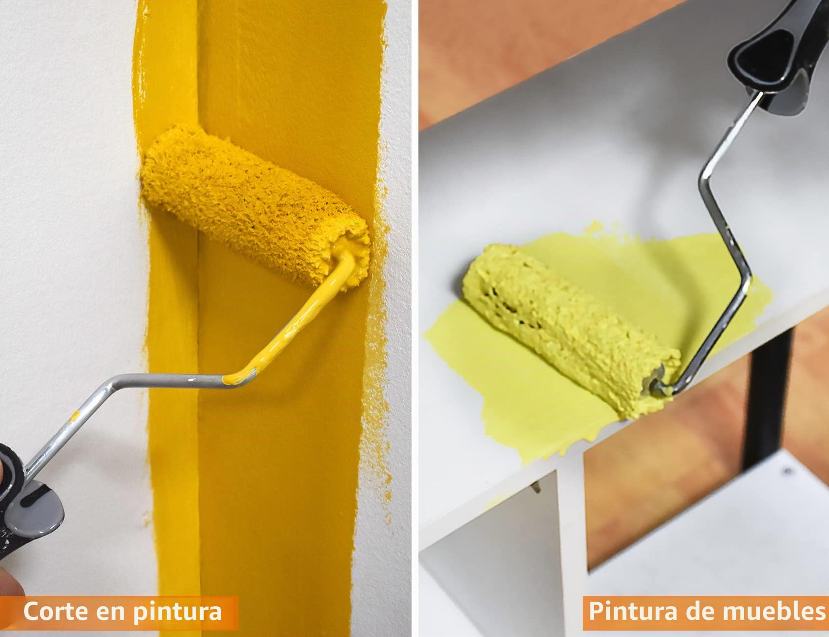 ROLLINGDOG Kit de rodillo de pintura de 18 pulgadas, rodillo de pintura con barra extensible de 2 a 3.2 pies, cubo de pintura con forros, fundas de rodillo de microfibra de 18 pulgadas (paquete de 2