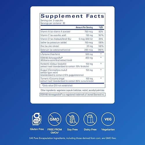 Miniatura 9 de Complejo Pure Encapsulations vitamínico, de minerales y hierbas para regular la tiroides., No Model, 1