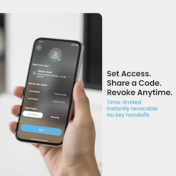 Lockly TapCom App-Free Video Intercom & Smart Door Lock Upgrade, Patent Pending, Tap or Scan Guest Access, Works with Your Existing Smart Lock